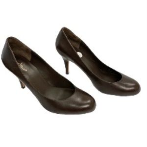 NIKE Air Cole Haan Dark Brown Leather Round Toe Classic Comfort Pumps Size 11 B